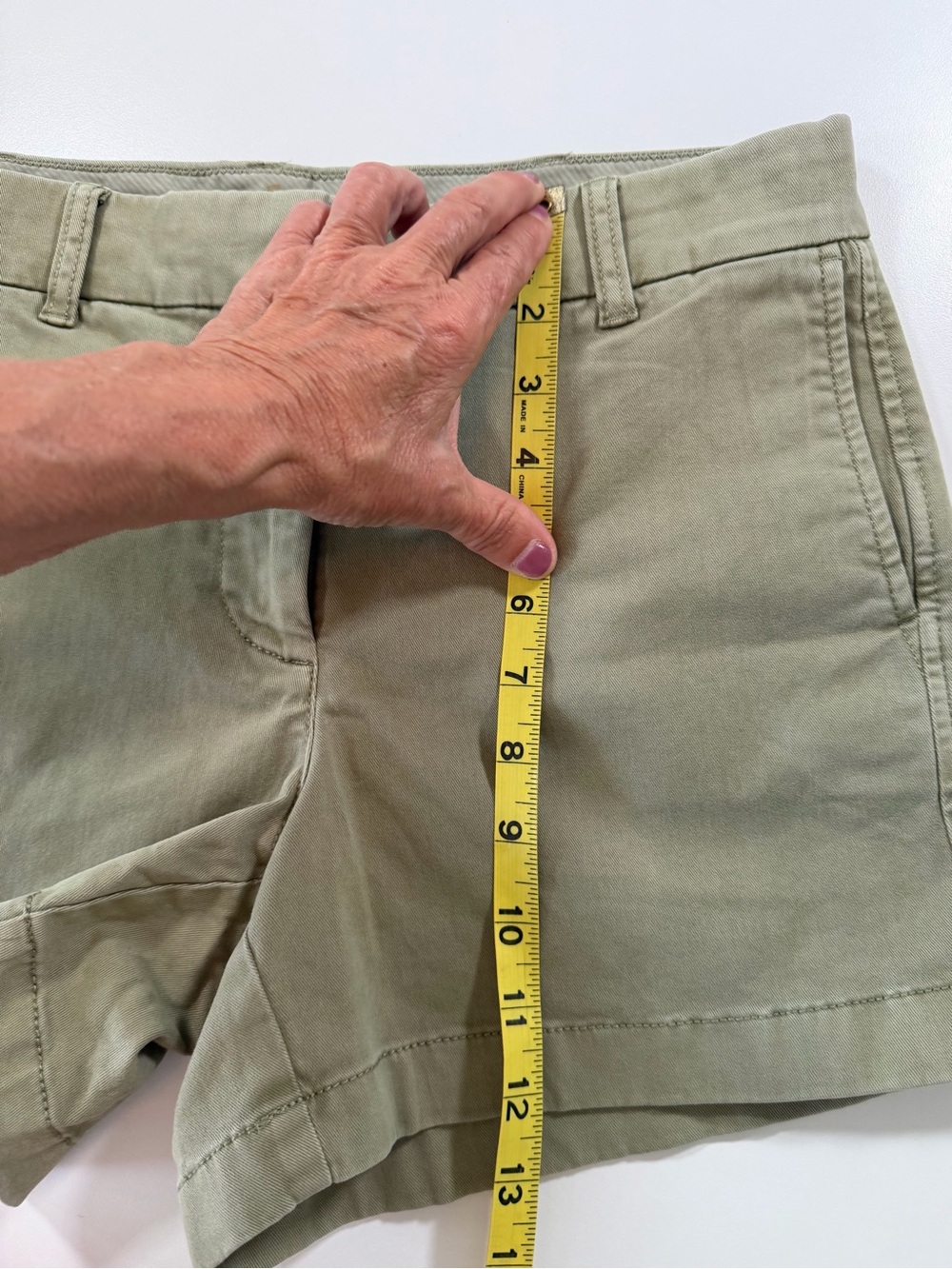J.Crew Re-Imagined Olive Chino Shorts Size 4 Fair Trade X-92 - Picture 14 of 16